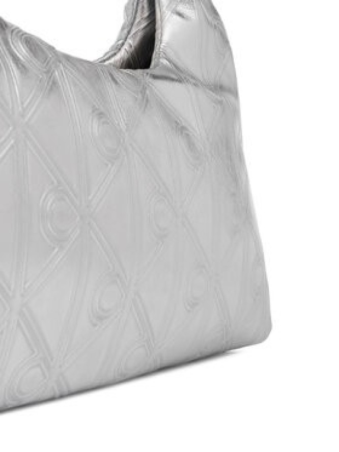 Calvin Klein Torebka Puffy Aop Mini Bag With Strap LV04F3444G Srebrny