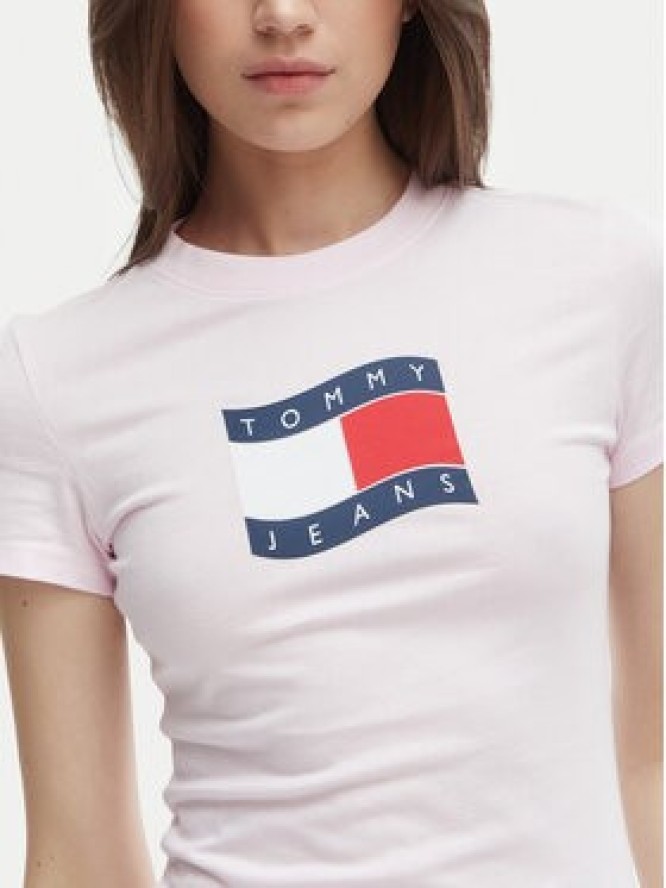 Tommy Jeans T-Shirt DW0DW22781 Różowy Regular Fit