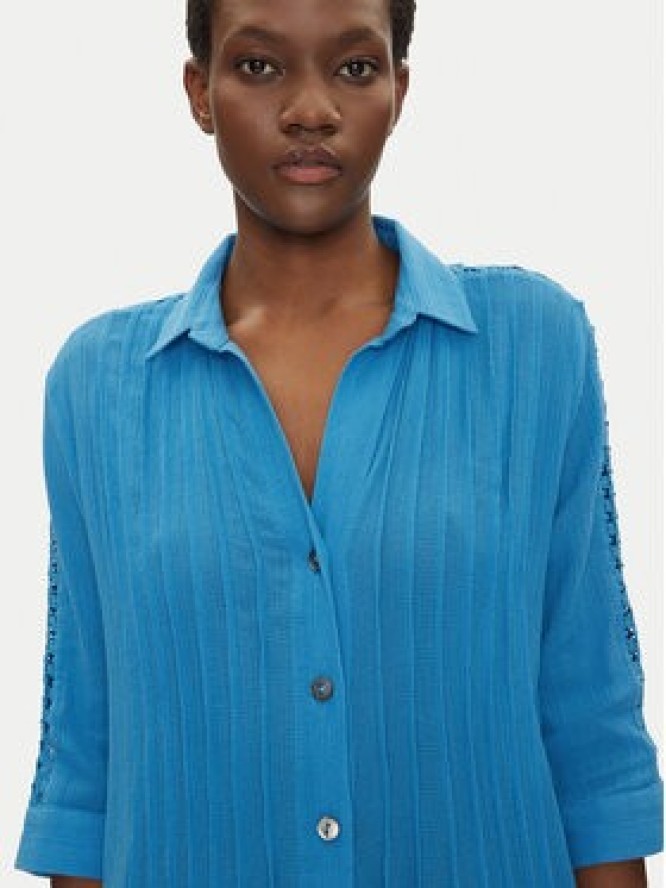 Iconique Sukienka koszulowa IC25-111 Niebieski Regular Fit