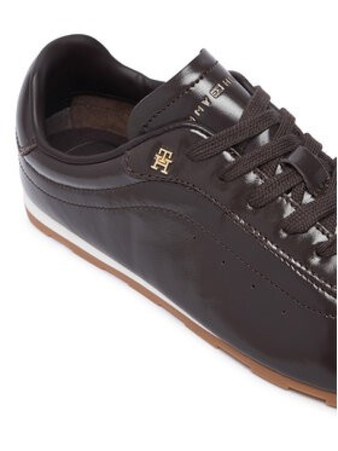 Tommy Hilfiger Sneakersy Bella Sneaker Leather FW0FW09495 Brązowy