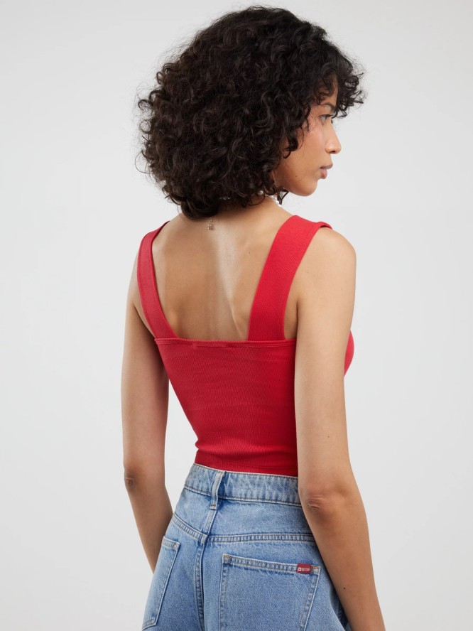 Top damski w prążek czerwony Serecona 603