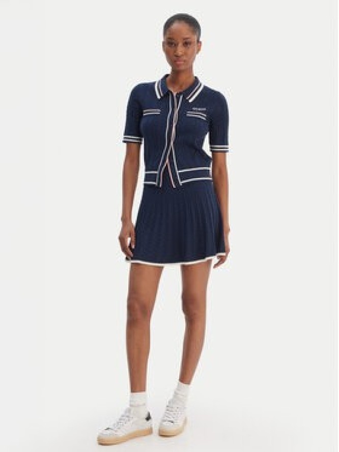 Guess Sweter V6RR02 Z4652 Granatowy Regular Fit