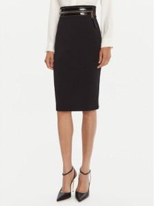 Elisabetta Franchi Spódnica ołówkowa GO-130-56E2 Czarny Regular Fit