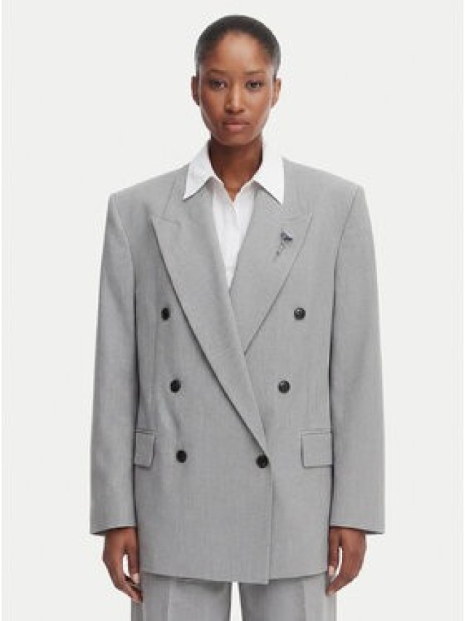 HUGO Marynarka Antegi 50554018 Szary Relaxed Fit