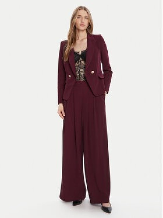 Rinascimento Spodnie palazzo CFC0125495003 Bordowy Wide Leg