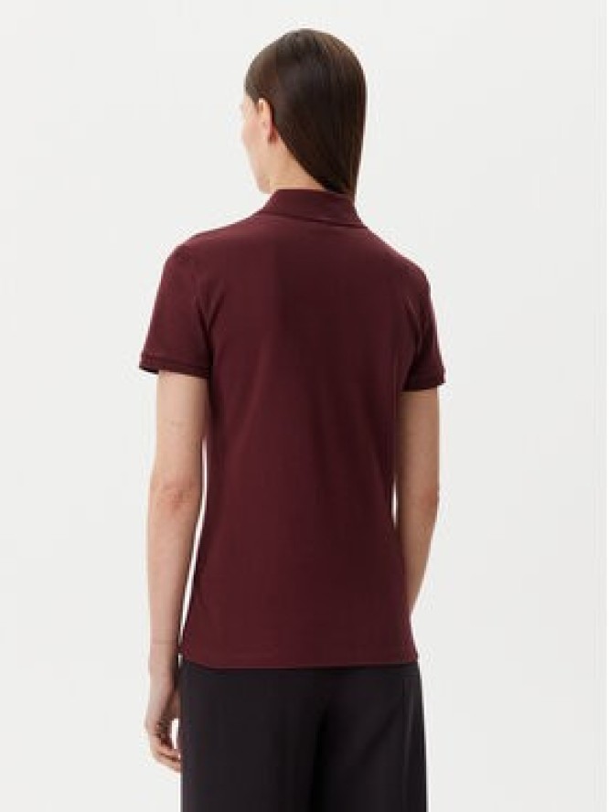 Lacoste Polo PF5462 Bordowy Slim Fit
