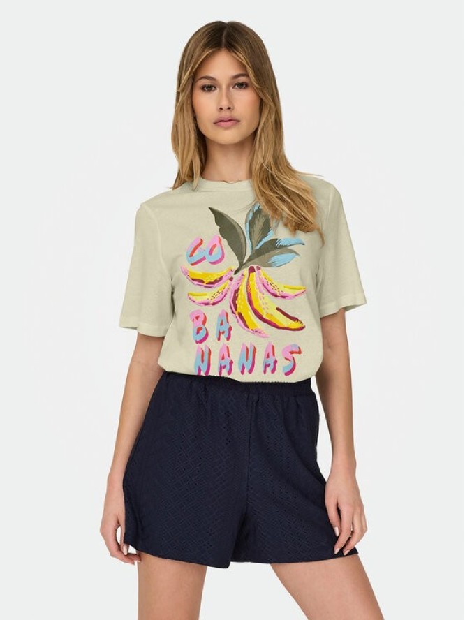 ONLY T-Shirt Bilins 15320615 Żółty Regular Fit