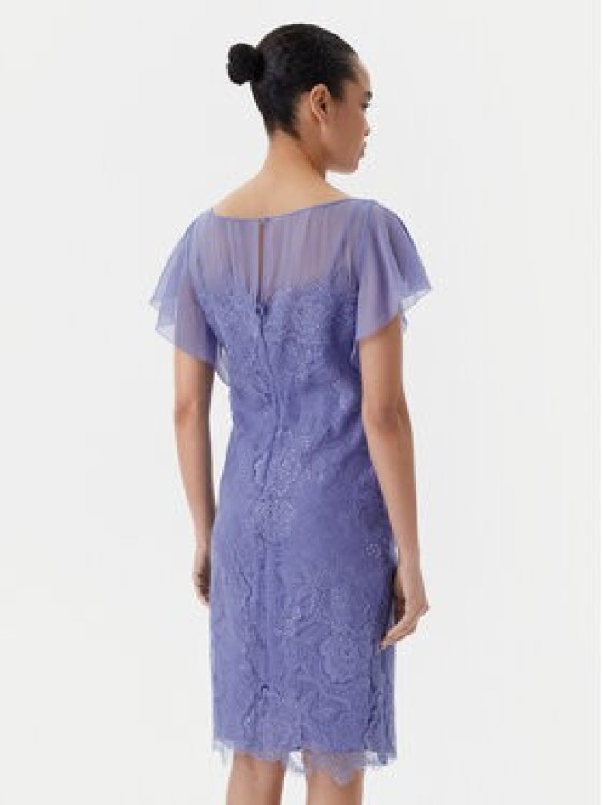 Luisa Spagnoli Sukienka koktajlowa Paniere 541685 Niebieski Regular Fit