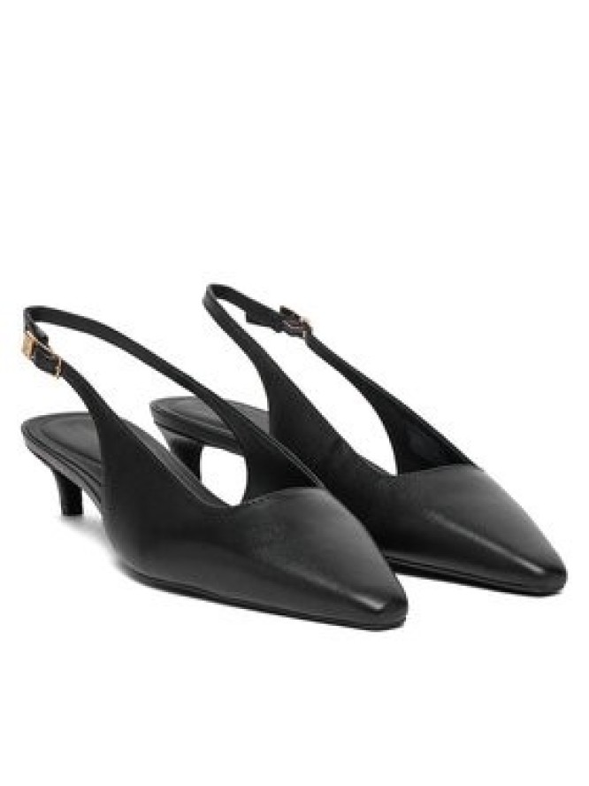 Tommy Hilfiger Czółenka Th Buckle Slingback Low Pump FW0FW09009 Czarny