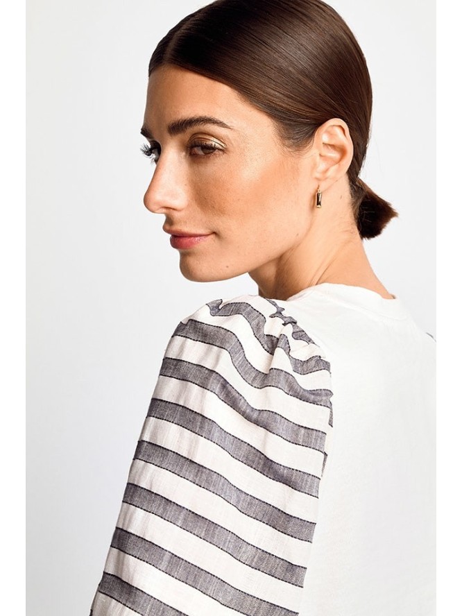 Rich & Royal Bluzka w kolorze biało-antracytowym rozmiar: M