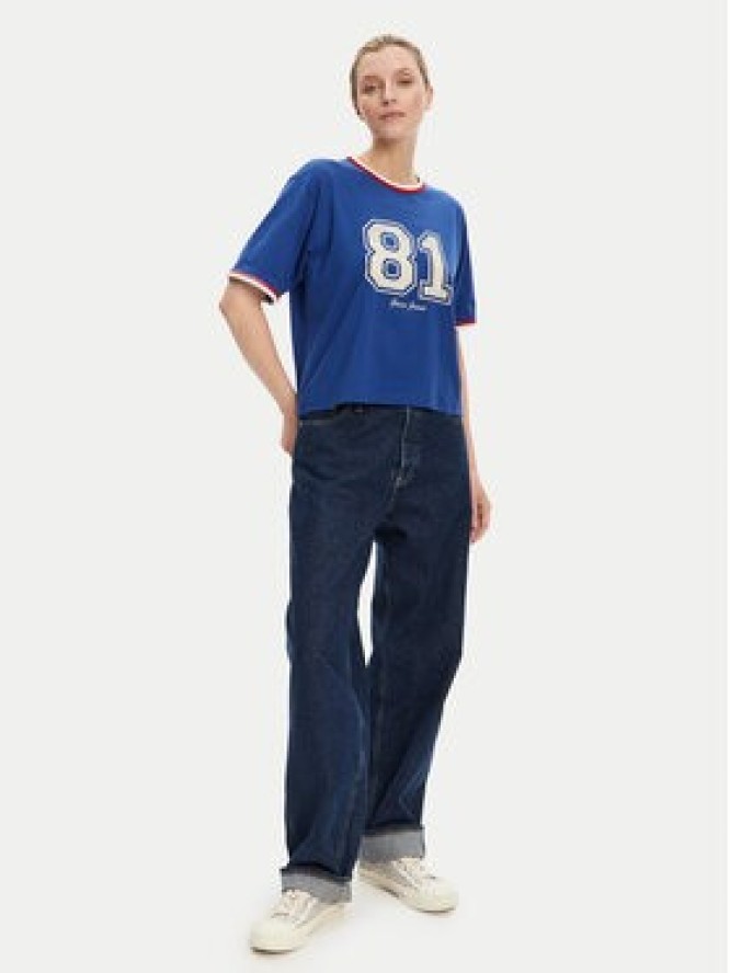 Guess Jeans T-Shirt W5YI19 K8HM0 Niebieski Regular Fit