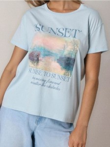 Koszulka z krótkim rękawem - błękitny