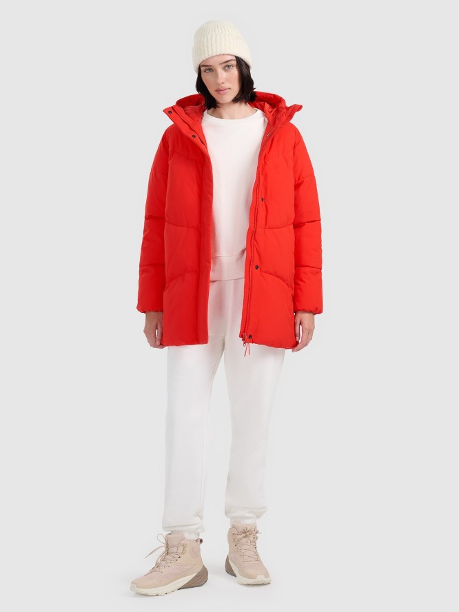 4F Kurtka puchowa z wypełnieniem syntetycznym damska - czerwona L