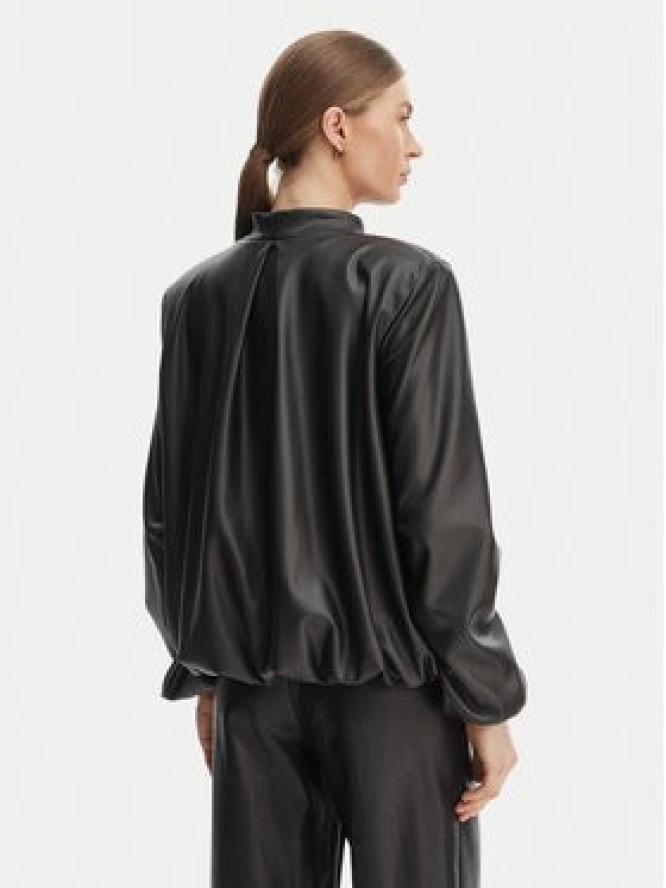 Rinascimento Kurtka z imitacji skóry CFC0127530003 Czarny Relaxed Fit