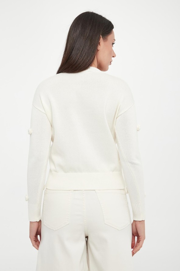 Sweter damski z różami Euforico MARELLA MONOCHROME