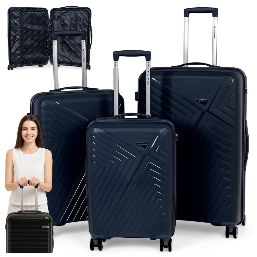 Zestaw walizek na kółkach Sapphire ST-3030P 3 szt