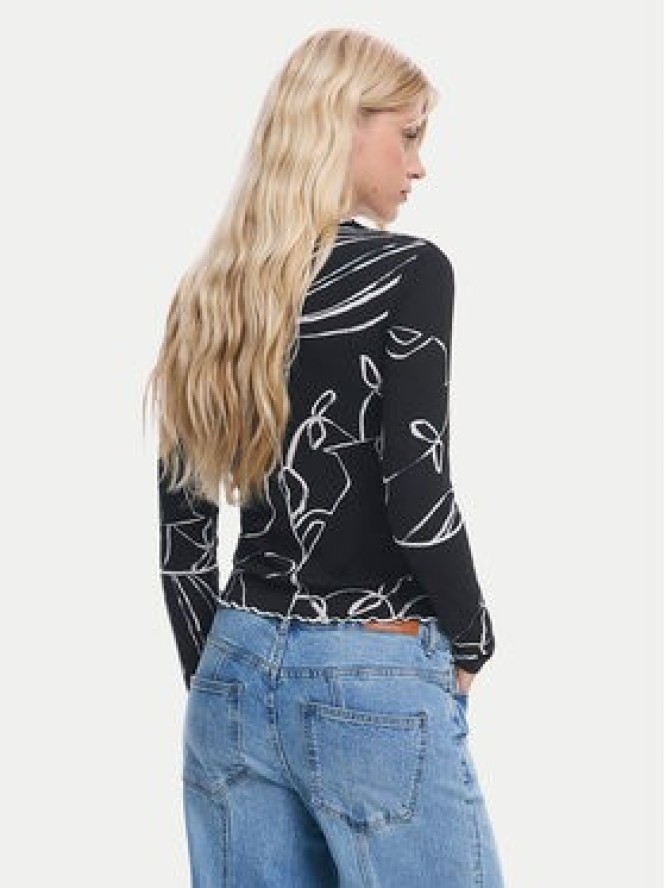 Desigual Bluzka Londres 25WWTK49 Czarny Regular Fit