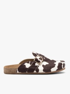 Mule damskie w krowie łaty