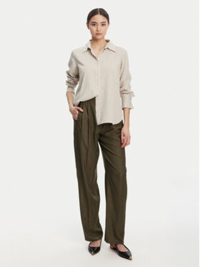 Marella Spodnie materiałowe Hull 2523136161 Khaki Loose Fit