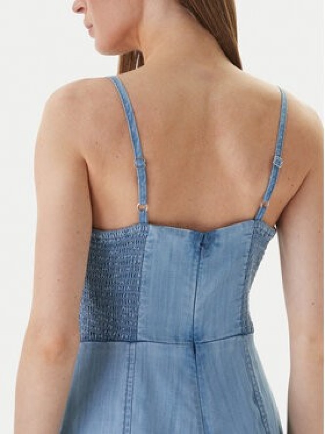 Guess Sukienka jeansowa W6GK89 D0908 Niebieski Slim Fit