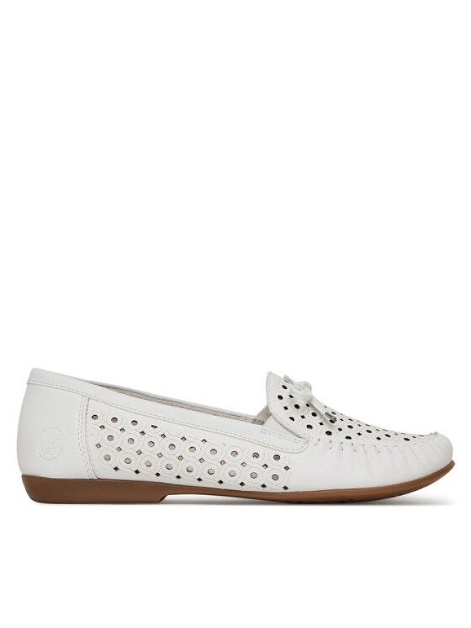 Rieker Mokasyny L6352-80 Biały