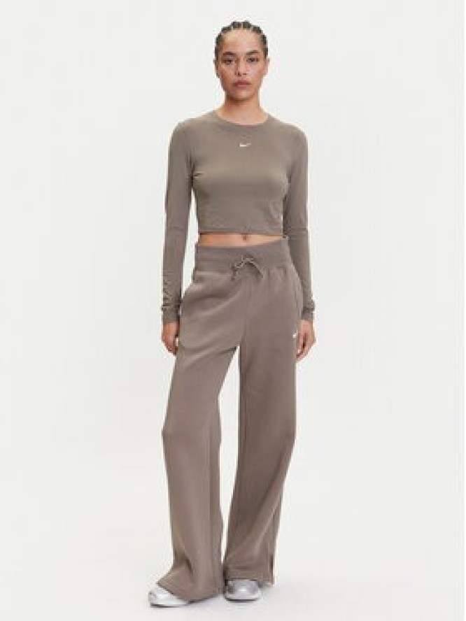 Nike Bluzka Chill Knit HF5322 Brązowy Regular Fit