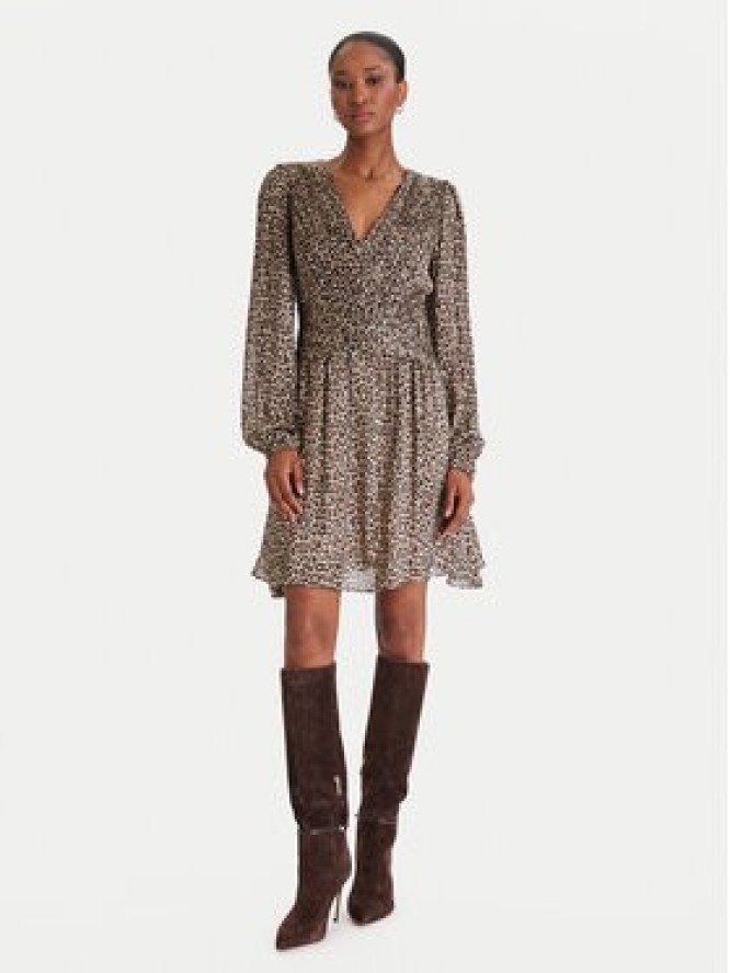 Guess Sukienka koktajlowa W5YK20 WDW82 Beżowy Regular Fit