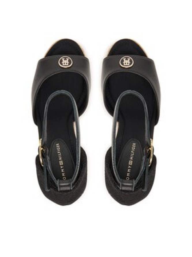 Tommy Hilfiger Espadryle Plate High Wedge Espad FW0FW09517 Czarny