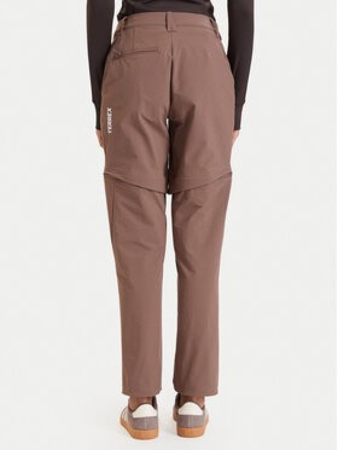 adidas Spodnie outdoor Terrex Multi KW7469 Brązowy jasny Regular Fit