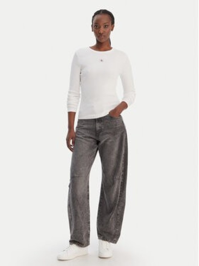 Calvin Klein Jeans Bluzka LV047E205G Biały Slim Fit