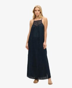 superdry Maksisukienka plażowa z koronką i wiązaniem przy szyi