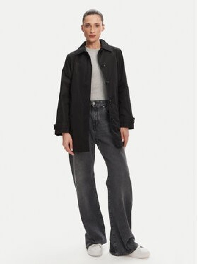 Geox Trencz W5520N T3111 F9000 Czarny Regular Fit