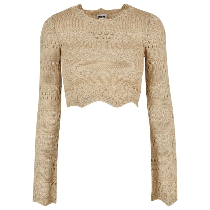 Damski szydełkowy sweter crop Urban Classics