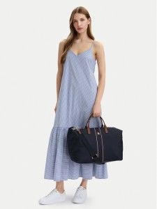 Tommy Hilfiger Torebka Popette Weekender Corp AW0AW18529 Niebieski