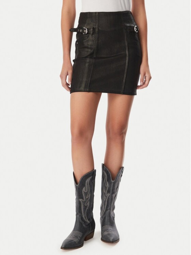 Guess Spódnica mini W6BD15 D2112 Czarny Regular Fit