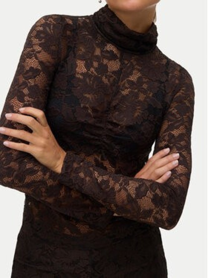 Vero Moda Bluzka Neline 10335562 Brązowy Slim Fit