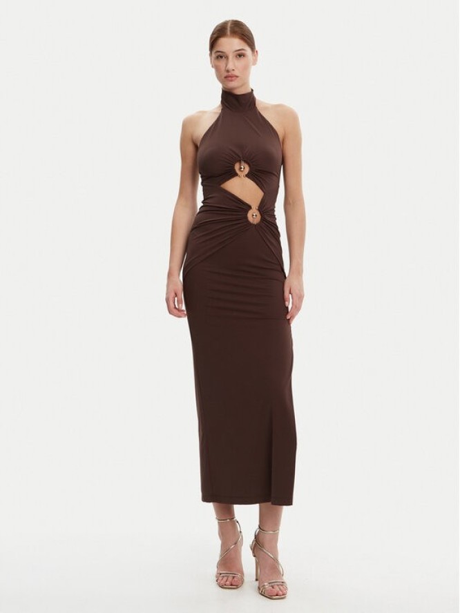 Bardot Sukienka wieczorowa 59824DB Brązowy Slim Fit