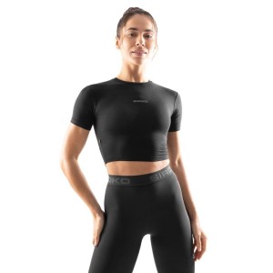 Damska koszulka treningowa crop top z krótkim rękawem Fitness Siroko Sculpt