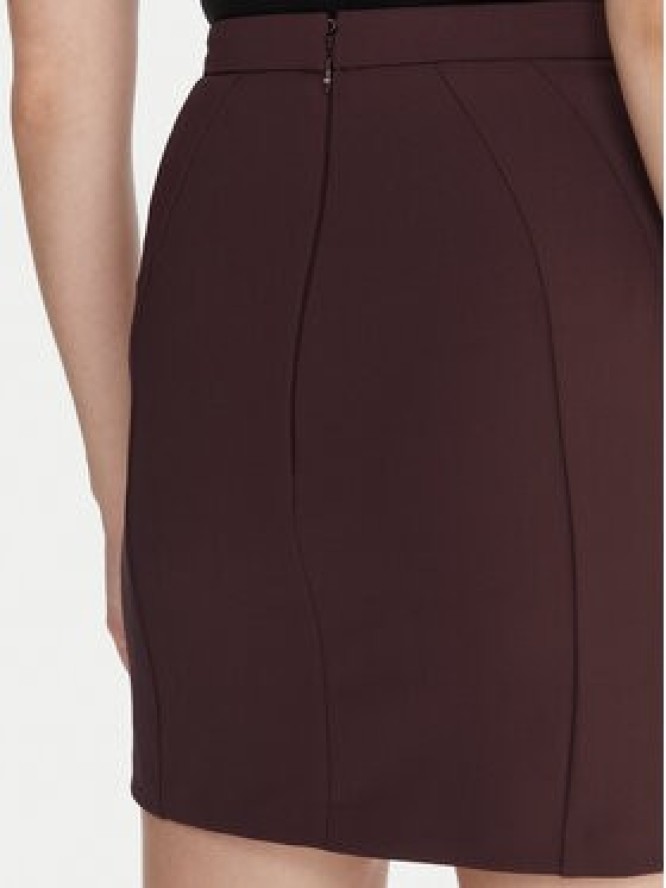 Elisabetta Franchi Spódnica mini GO-148-57E2-V380 Brązowy Slim Fit