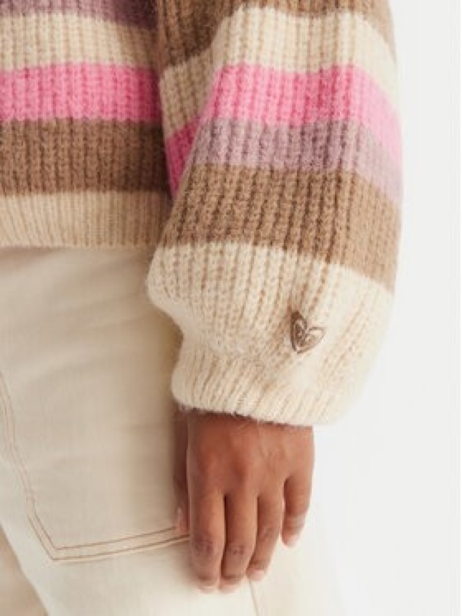 Roxy Kardigan Marble Tiles Stripe ERJSW03669 Beżowy Regular Fit