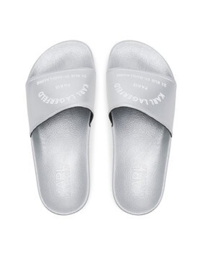KARL LAGERFELD Klapki Kondo 2.0 KL80908A Srebrny