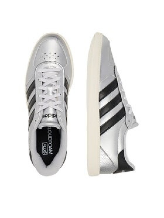 adidas Sneakersy BREAKNET SLEEK JQ8263 Srebrny