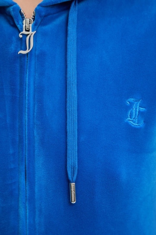 JUICY COUTURE Chabrowa bluza damska Robertson Hoodie, Rozmiar M