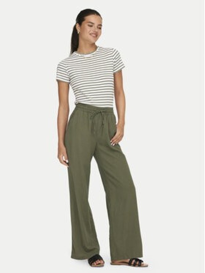 JDY Spodnie materiałowe Say 15318361 Zielony Loose Fit