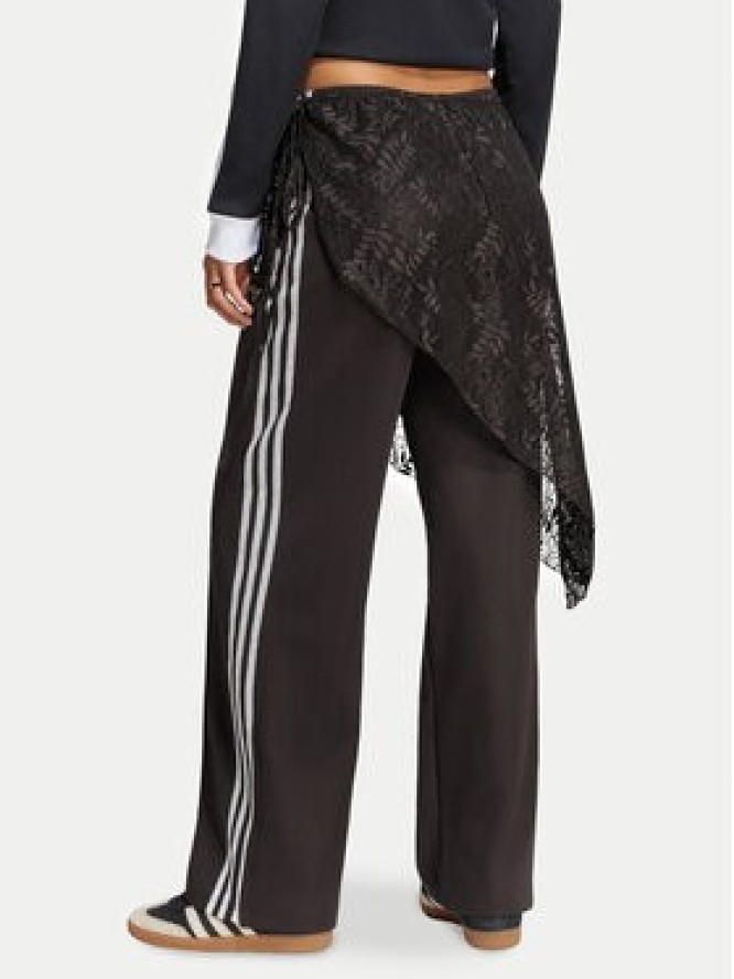 adidas Spodnie dresowe 2In1 Firebird Loose Track Trousers With Lace Skirt LG4275 Brązowy Relaxed Fit