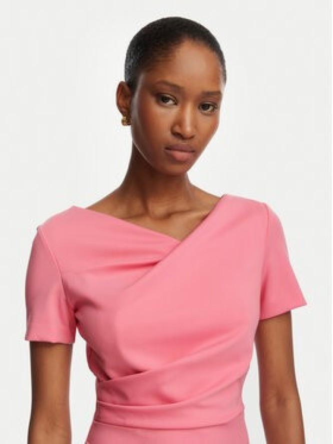 Rinascimento Sukienka koktajlowa CFC0129420003 Różowy Slim Fit