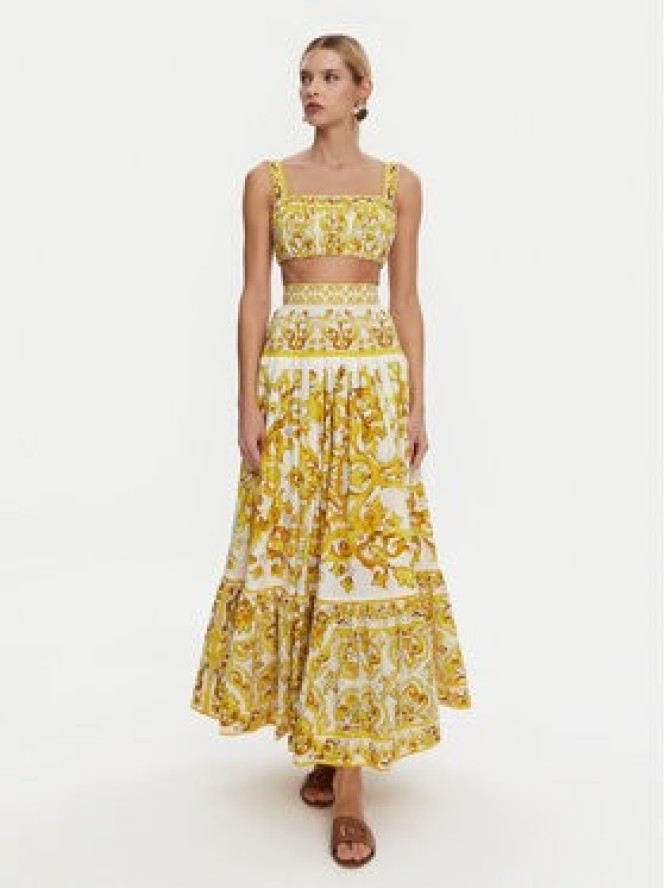 Dolce&Gabbana Spódnica maxi F4CX0T HH5A5 Żółty Regular Fit