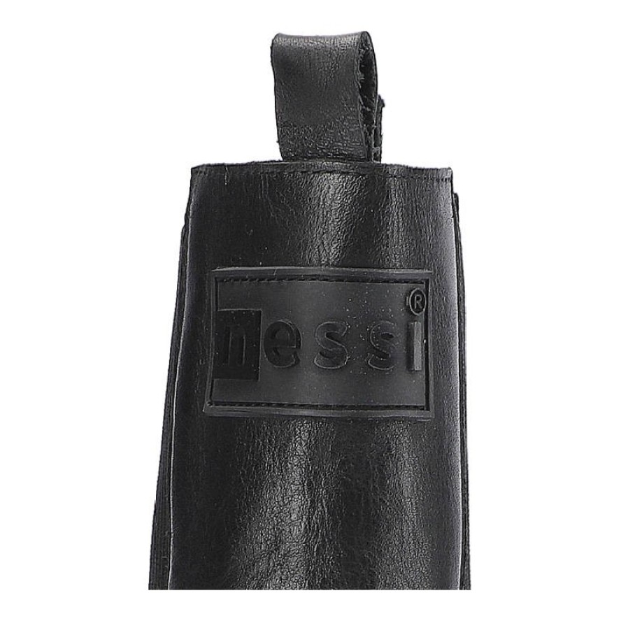 Czarne Botki Nessi Damskie Wygodne Buty Jesienne