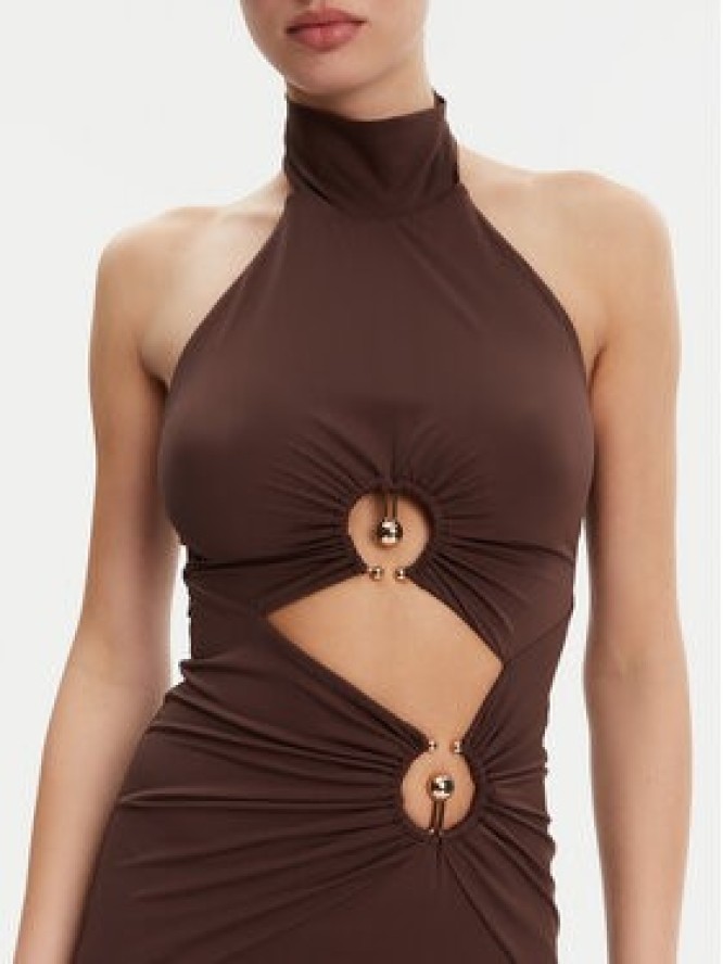Bardot Sukienka wieczorowa 59824DB Brązowy Slim Fit