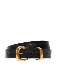 Calvin Klein Pasek Damski Bombay Strap Croc 25Mm Belt LV04F7056G Czarny